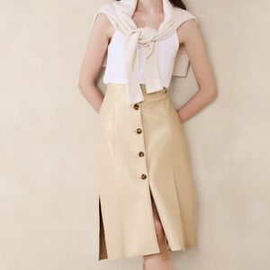 Host Pick! ❤️ Seamed Vegan Leather Midi Skirt